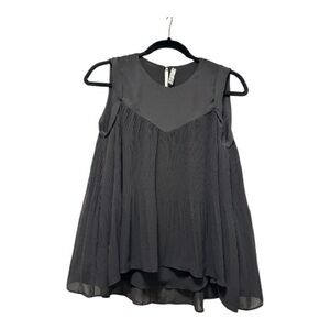 Zara Charcoal Sleeveless Blouse
